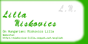 lilla miskovics business card